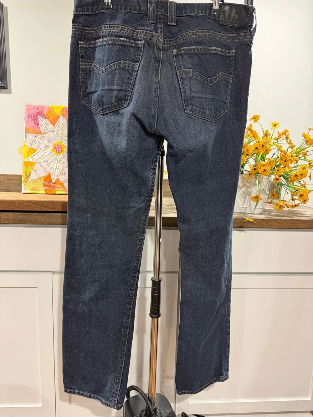 Harley Davidson Men's Dark Blue Denim Jeans - Classic Five-Pocket Style 34x34 - Picture 10 of 10